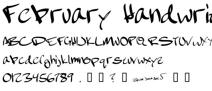 february handwritten font